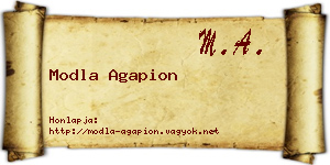 Modla Agapion névjegykártya
